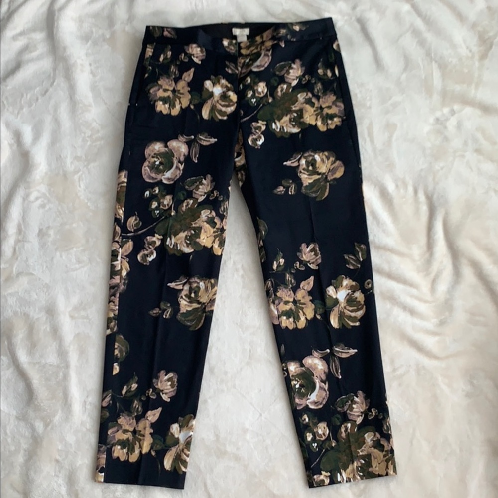 NWT J. Crew Floral Ankle Pants